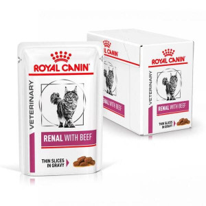 ROYAL CANIN VHN CAT RENAL BEEF GRAVY konservi kaķiem mērcē 85g